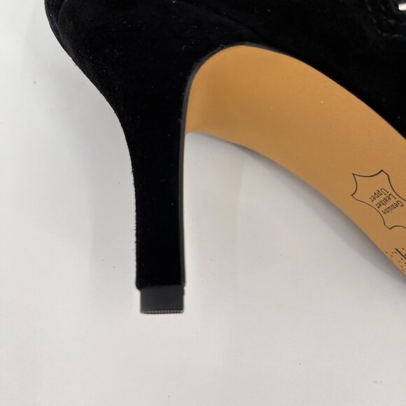 Bella Vita Danielle Booties Size 8.5M Black Suede Leather Boot 3" Heel - Picture 9 of 13